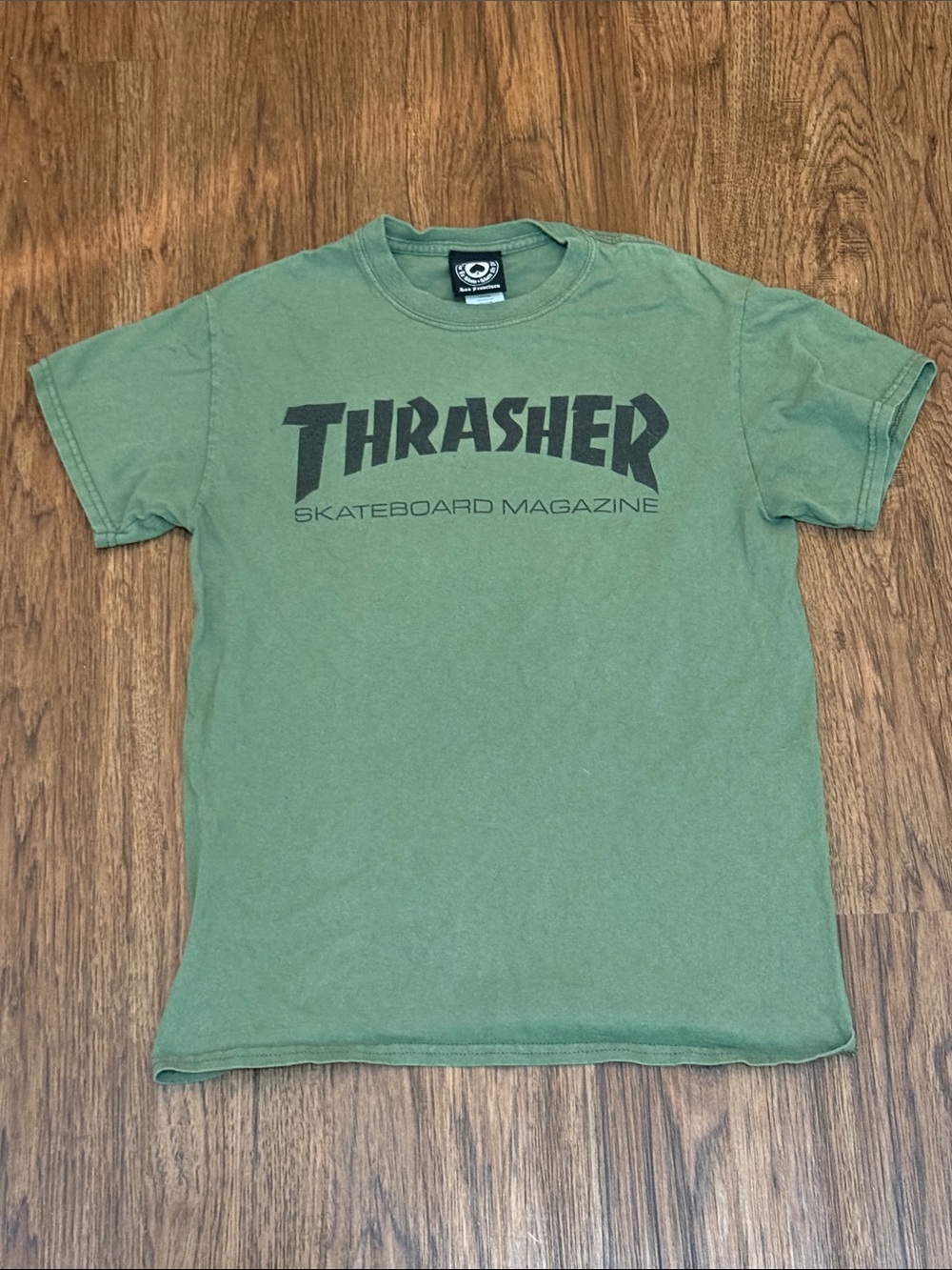Thrasher Green T-Shirt with Black Logo